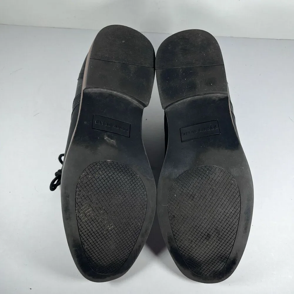 Perry Ellis Portfolio Thom Wide Black Lace Up Dress Shoes Men's Size 8.5 2W